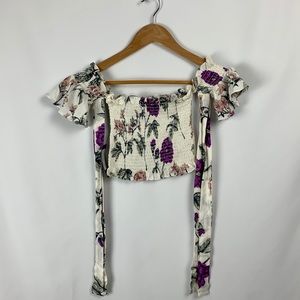 NWT Etiquette Floral Crop Top S